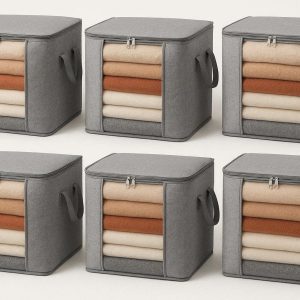 1 Generic Foldable Closet Storage Bags Pack of 6 for Seasonal Clothes Organization