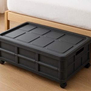14 Collapsible Under Bed Storage Box with Wheels for Heavy Items