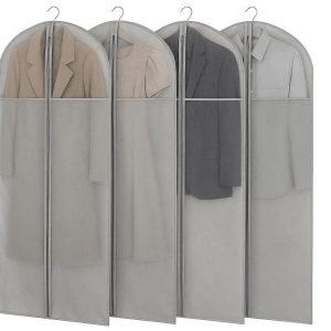 2 Hanging Garment Storage Bags Set of 4 for Coats Dresses and Suits